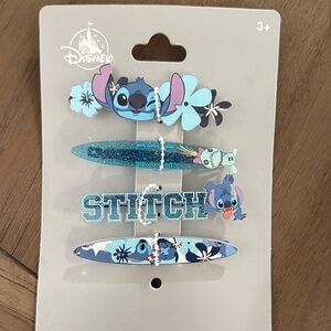 Disney Stitch Blue and Teal Hair Clips